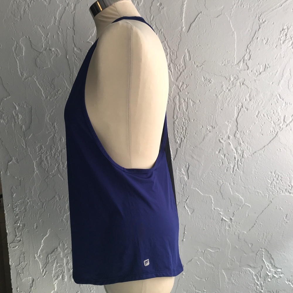Fabletics Hayden Mesh Racerback Blue Tank - Picture 3 of 7